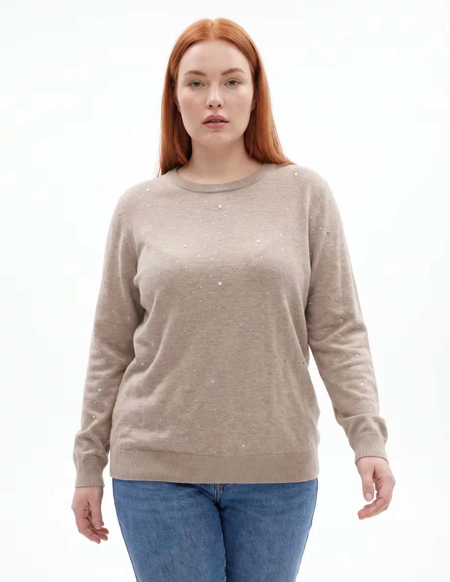 Suéter cuello redondo para mujer