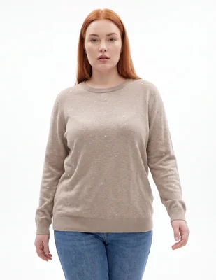 Suéter cuello redondo para mujer
