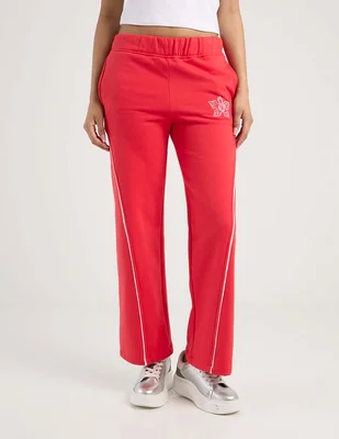 Pants regular con elástico para mujer