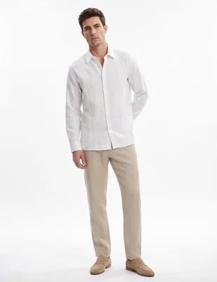 Guayabera manga larga para hombre