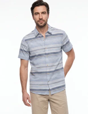 Camisa casual manga corta para hombre