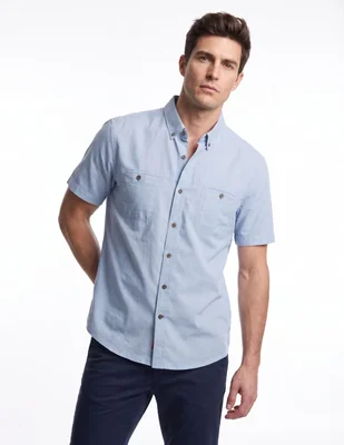 Camisa casual manga corta para hombre