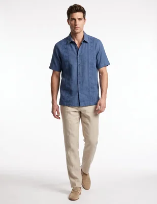 Guayabera manga corta para hombre