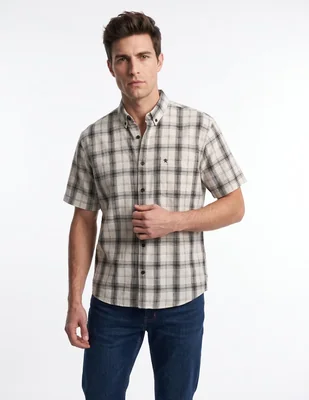 Camisa casual manga corta para hombre
