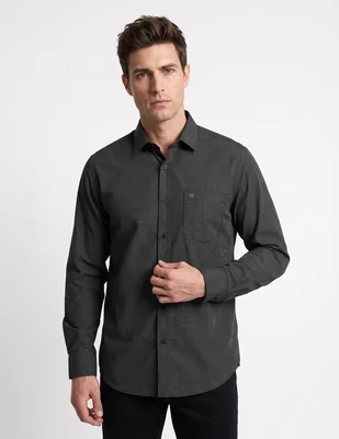 Camisa casual manga larga para hombre