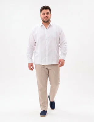 Guayabera manga larga para hombre