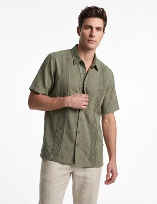 Guayabera manga corta para hombre