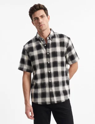 Camisa casual manga corta para hombre