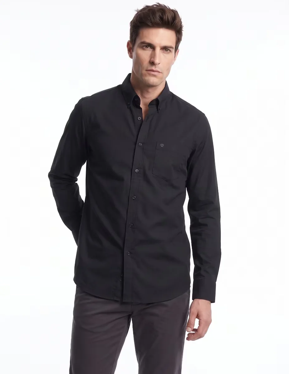 Camisa casual manga larga para hombre