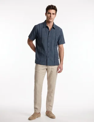 Guayabera manga corta para hombre