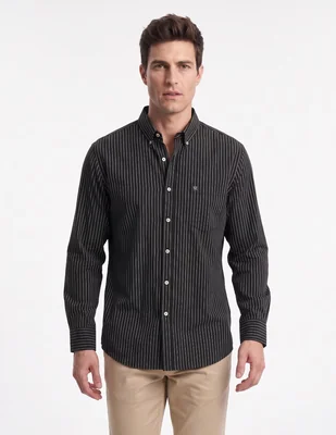 Camisa casual manga larga para hombre