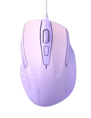 Ratón TECKNET con cable de 6 botones y 4 niveles DPI – Degradado lavanda