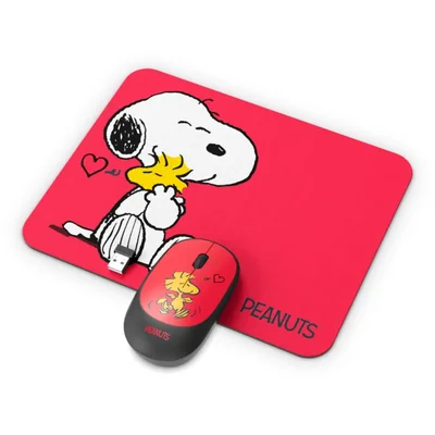 Ratón inalámbrico SOAR Peanuts combo rojo 1200 DPI
