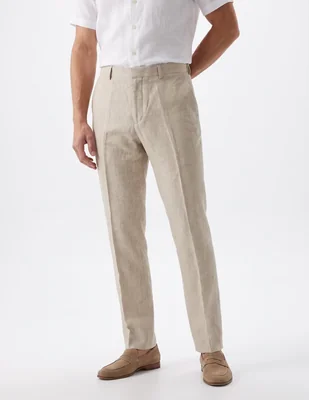 Pantalón straight de lino para hombre