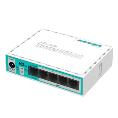 Router MikroTik RB750r2 de 5 puertos PoE OSL4
