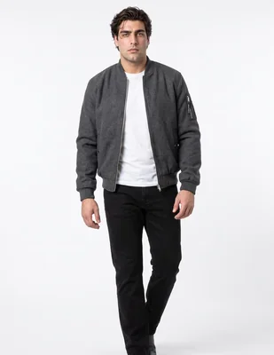 Chamarra bomber impermeable con bolsilos para hombre