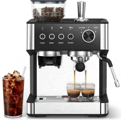 Cafetera Electactic Espresso Negra y Acero Inoxidable