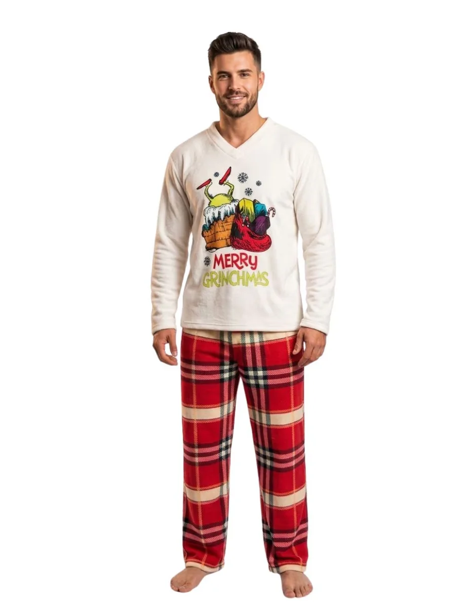 Conjunto pijama antinavidad para hombre