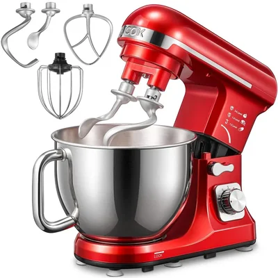 Batidora de Pedestal Aicok Doble gancho Tazón 5 L 6 Vel - BP3701 -