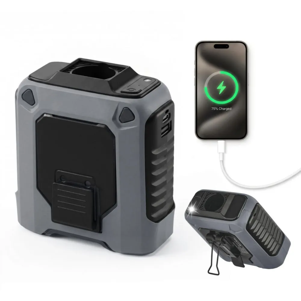 Ventilador portátil recargable con LED
