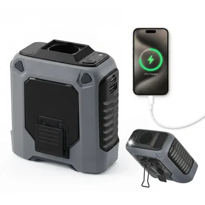 Ventilador portátil recargable con LED