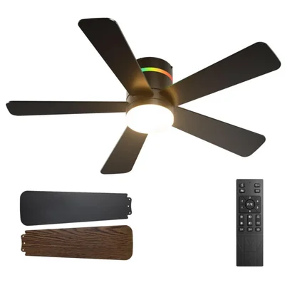 Ventilador de techo addlon 42 pulgadas (107 cm) RGB con control remoto/app negro