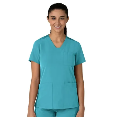 CAMISA WINK Nova Flex-n-Reach con cuello en V y 3 bolsillos