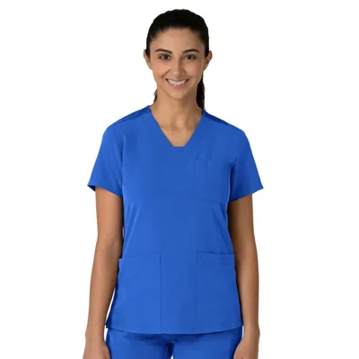 Blusa WINK Nova Flex‑n‑Reach Cuello en V con 3 Bolsillos