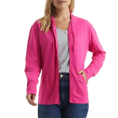 Sudadera con capucha Hanes XL color Amaranto tejido slub con cremallera completa