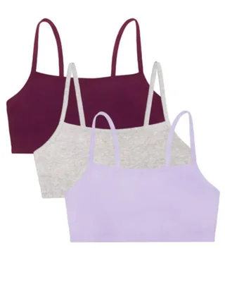 Fruit of the Loom Sujetador Deportivo 38 Violeta/Gris/Lila – Pack de 3