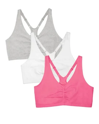 Fruit of the Loom - Sujetador deportivo 46 US pack de 3 espalda cruzada