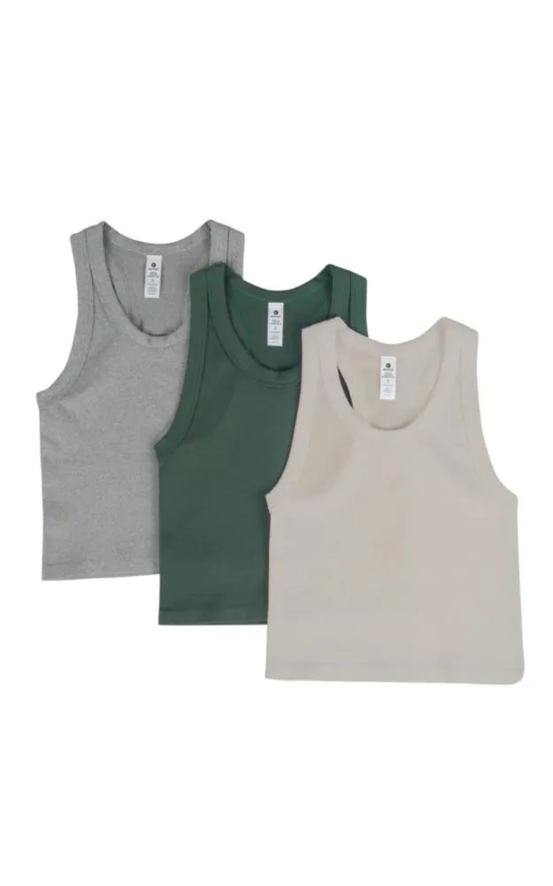 Top sin mangas 90 Degree By Reflex pack de 3 - Talla pequeña
