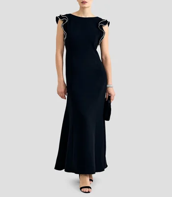 Vestido de fiesta largo liso Mujer