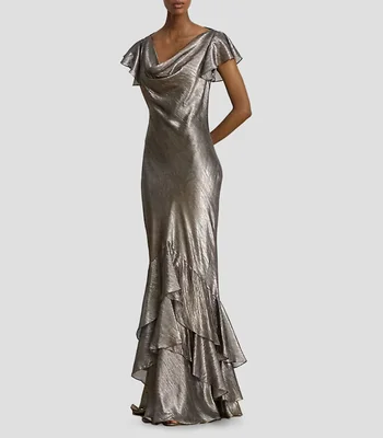 Vestido de fiesta largo liso Mujer