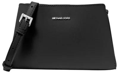 Bolso bandolera Michael Kors 22 cm negro con tono plateado