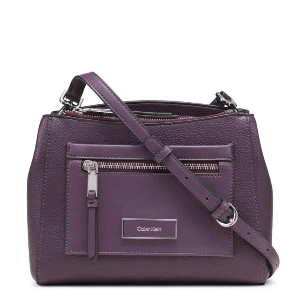 Bolso Calvin Klein Hadley Triple Compartimento Ciruela