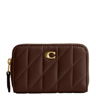 Cartera Coach Pequeña con Cremallera Envolvente y Acolchado Almohadillado