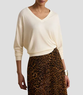 Suéter cuello V Mujer
