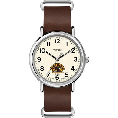 Reloj Timex 40 mm Boston Bruins con correa de cuero