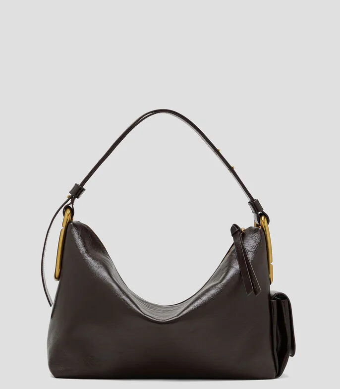 Bolsa en Piel Shoulder Sólido Mujer