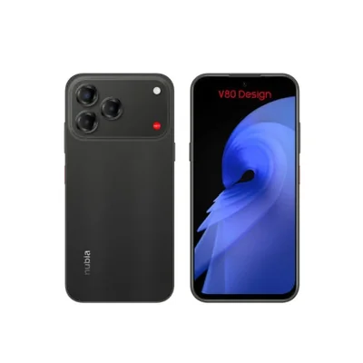 Celular Nubia V80 Desing 6.75", 256GB, 8GB RAM, Negro