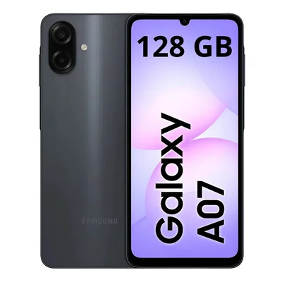 Celular Samsung Galaxy A07 128GB + 4GB RAM Pantalla 6.7" HD+ 50MP 2.2 GHz Octa-Core NEGRO