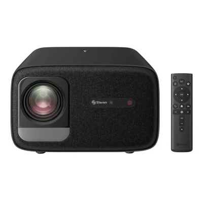 Proyector Steren PRO-8000 LED, 1920x1080 Full HD, 1100 Lumenes ANSI, Tiro Corto, con Bocinas, Negro