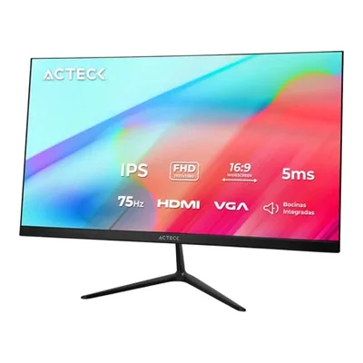 Monitor Plano Acteck 24.5 IPS Captive Vivid SP245 / FHD / 75Hz / Vesa 75mm / Advanced Negro