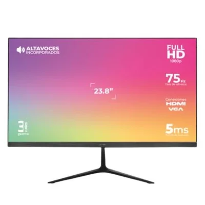 Monitor Acteck 23.8" Led Captive Vivid SP240 FHD Resolucion 1920x1080 Panel IPS