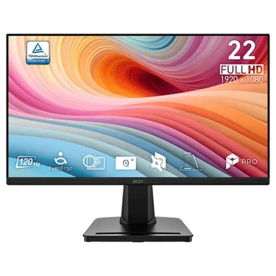 Monitor de Oficina MSI PRO MP225 E12VL 21.5 Full HD Anti-Flicker HDMI / VGA Negro