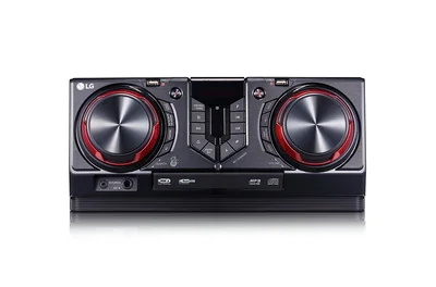 Mini Componente LG CJ45 Bluetooth, 720W PMPO, USB 2.0, Karaoke, Negro/Rojo