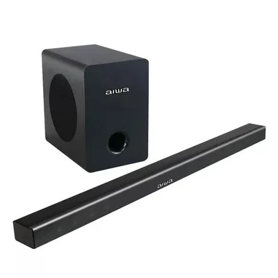 Barra de Sonido para TV Bluetooth con Subwoofer Aiwa AWSBH1W-W, Inalambrico, 2.1 Canales, 100W RMS
