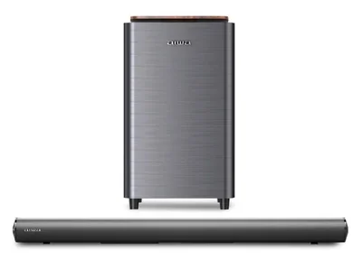 Barra de Sonido para TV Bluetooth con Subwoofer Aiwa AWSBH23WW, Alambrico/Inalambrico, 2.1 Canales, 160W RMS