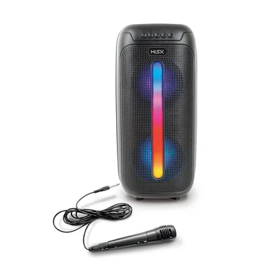 Bocina Bafle Profesional Bluetooth Portatil Misik MB2216, Inalambrico, 4500W P.M.P.O., Negro